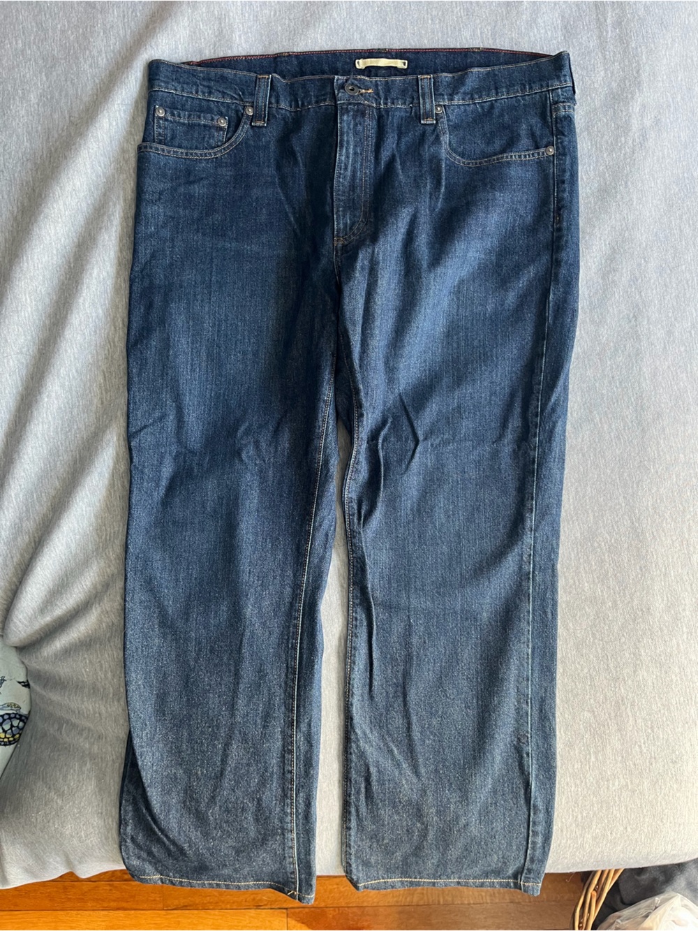 L.L. Bean Men's Bootcut Jeans in Dark Indigo